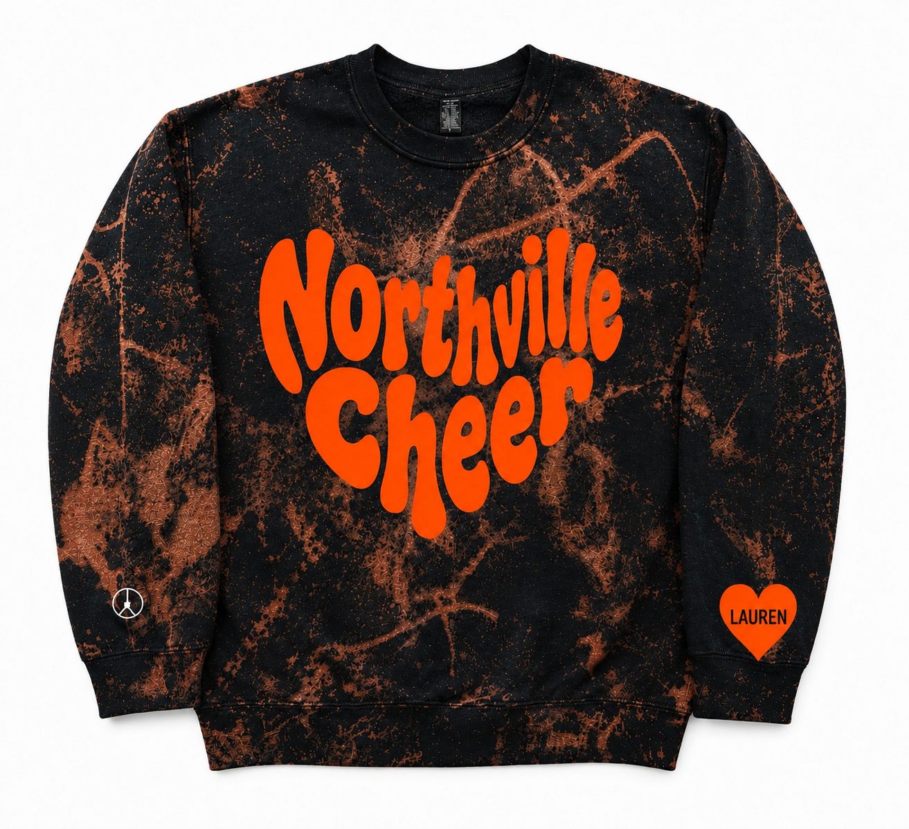 Northville cheer tie-dye crewneck