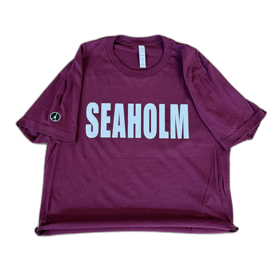 Seaholm burgundy crop crewneck T-shirt