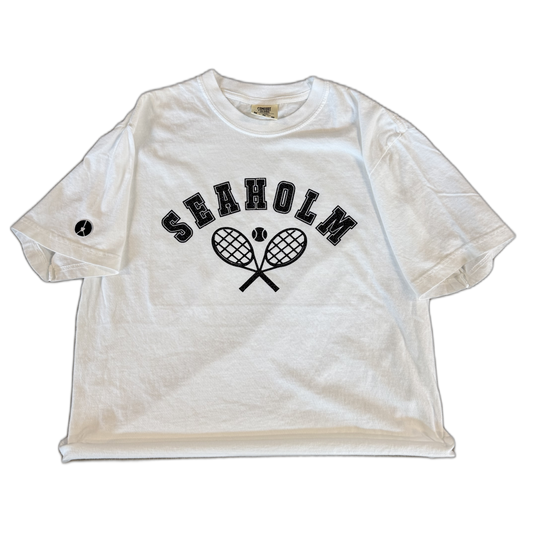 Seaholm Tennis crop crewneck T-shirt