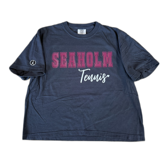 Seaholm tennis crop crewneck T-shirt