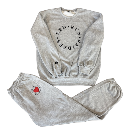 Red run Raiders sweat set