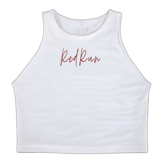 Red Run fitted braless tank top