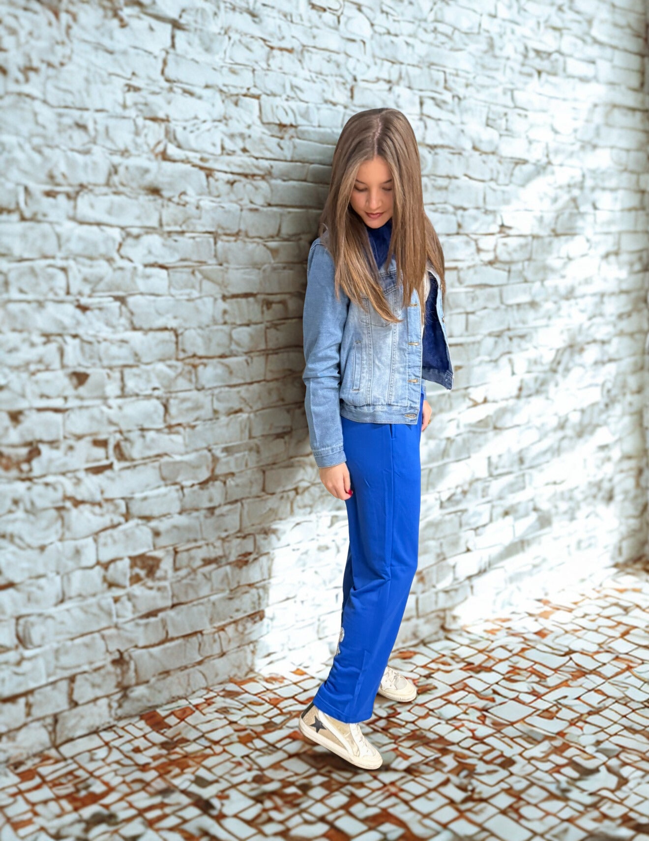 Royal Blue wide leg Bow Pants