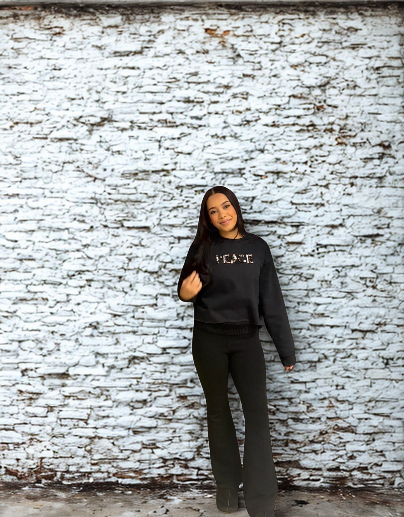 Peace Patch Crewneck Crop