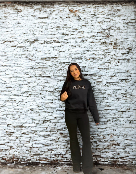 Peace Patch Crewneck Crop