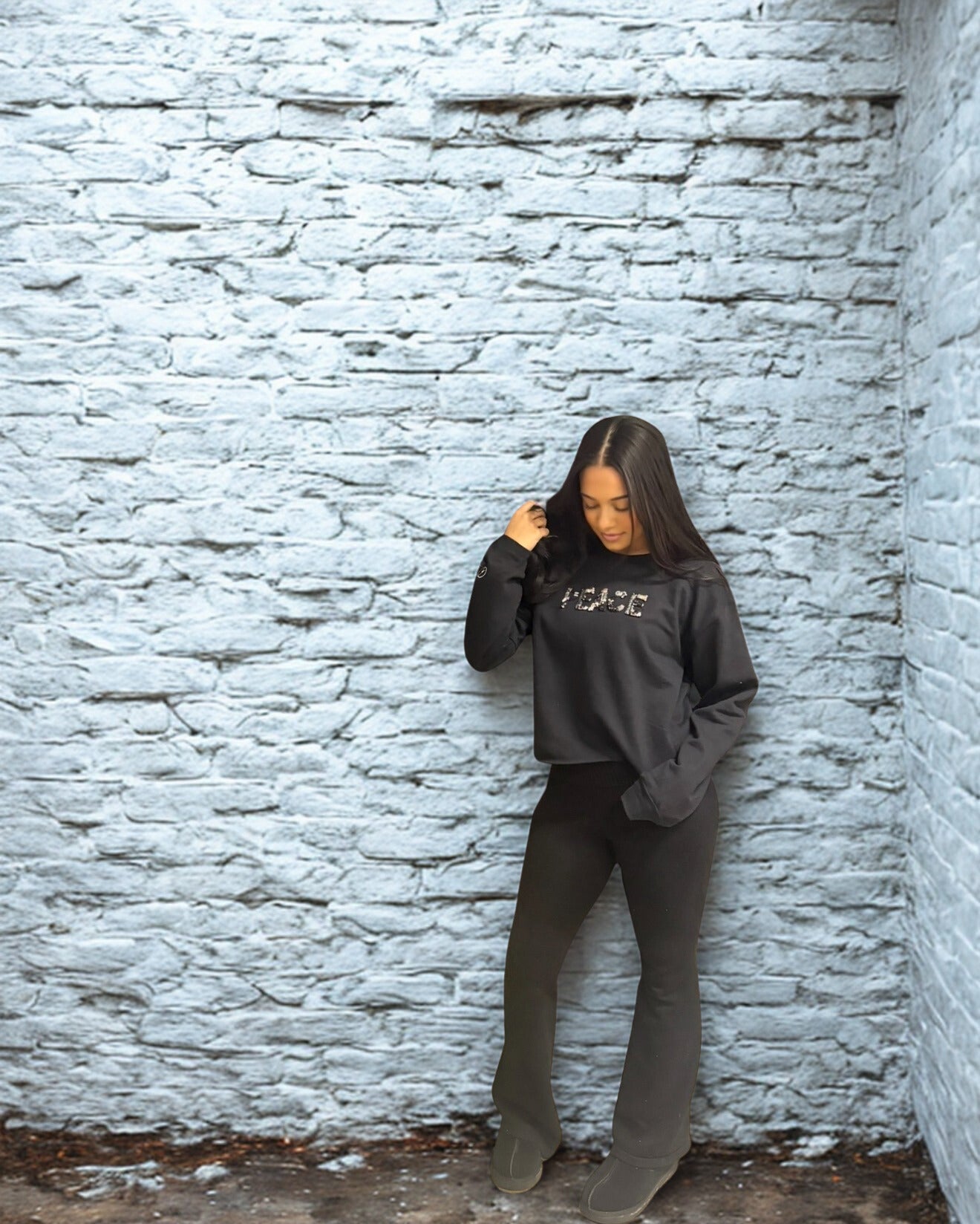Peace Patch Crewneck Crop