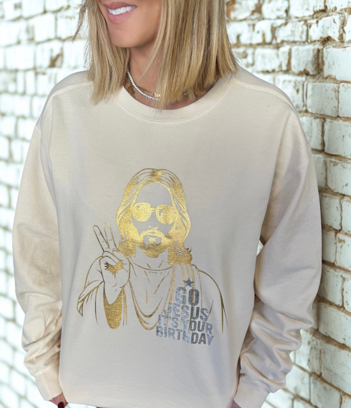 Go, Jesus it's your birthday crewneck