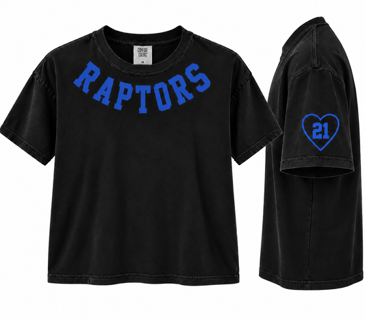 Raptors boxy crop t-shirt
