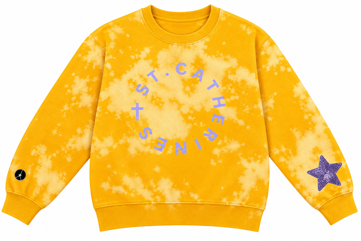 St. Catherine's Gold Tie-Dye Crewneck