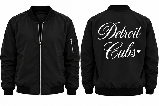 Black Detroit Cubs Bomber Jacket